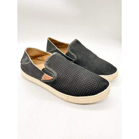 Olukai Pehuea Women's Slip On Sneakers Black Breathable Casual 9.5 - Picture 2 of 10